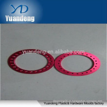 Custom CNC anodizado vermelho lavadoras de alumínio